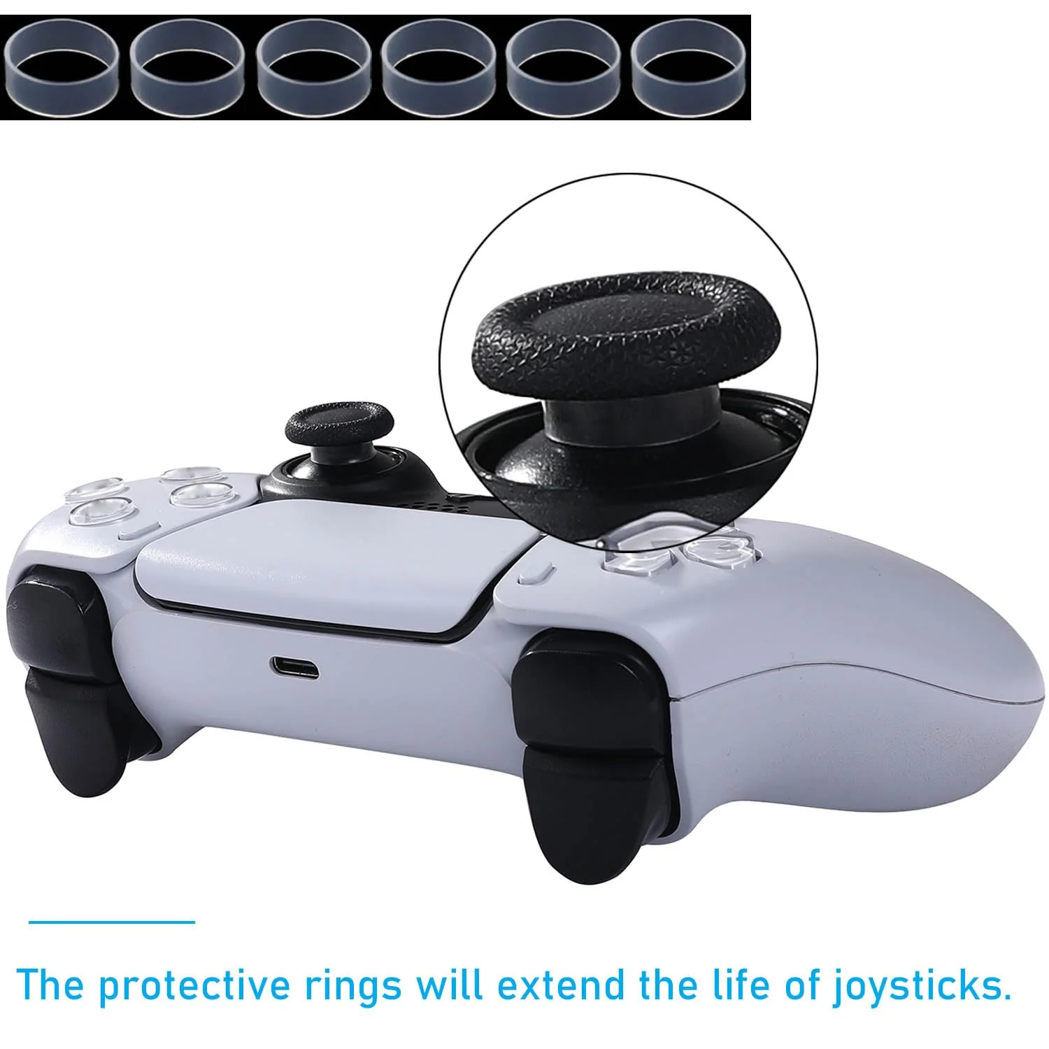 6 Pack Hall-Effect Joysticks Replacement for DualSense PS5 Controller, 3D Analog Sensor Wheel Thumb Sticks Joystick Rocker Module Replacement for PlayStation 5 Controller Yellow - 6 Pack - Image 5