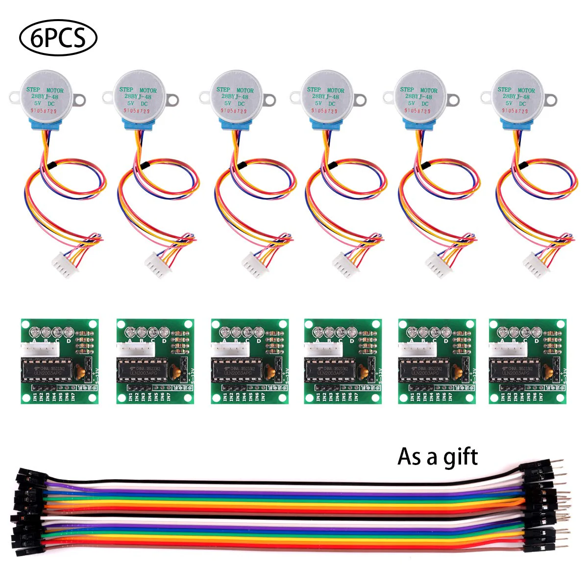 6 PCS 28BYJ-48 ULN2003 5V Stepper Motor + ULN2003 Driver Board - Image 6