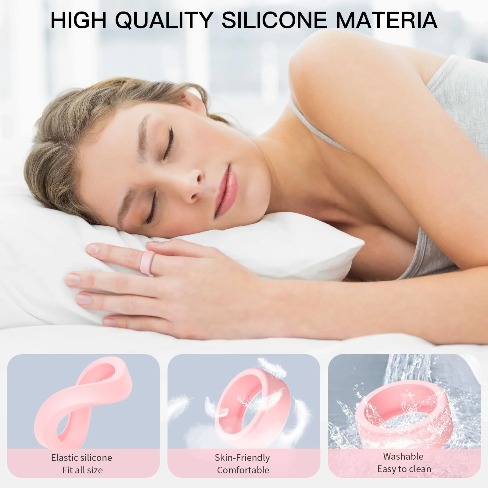 [6 Pcs]Protective Ring Cover for ULTRAHUMAN Ring AIR,Elastic Silicone Ring Case for ULTRAHUMAN Smart Ring Working Out,Smart Ring Case Cover Compatible ULTRAHUMAN Ring Size 6 7 8 9 10 11 12 13 14 - Image 4