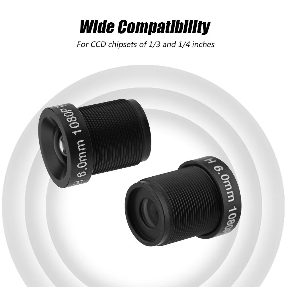 6mm CCTV Camera Lens, 1080P 2 Million Pixels 24-Hour IR Security Camera Lens with 58° - Image 6