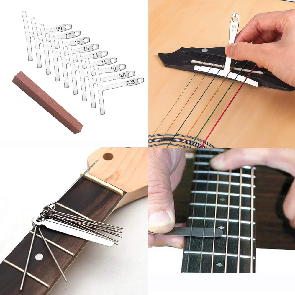 72PCS Guitar Tool Kit,Professional Guitar Repairing Maintenance Tool Kit with Guitar Strings Picks Bridge Pins Gauge Guitar Accessories Gift for Acoustic Guitar Electric guitar Ukulele Bass Banjo - Image 5