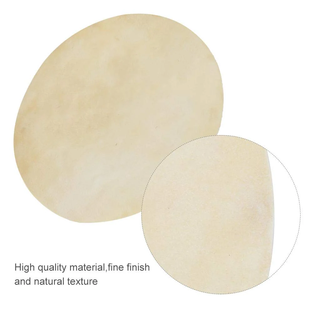 8.5/12 inch Buffalo Leather Drum Head 2pcs, Long-lasting and Consistent Sound for African Bongo Drums Accessory(12 inch) 12 inch - Image 7