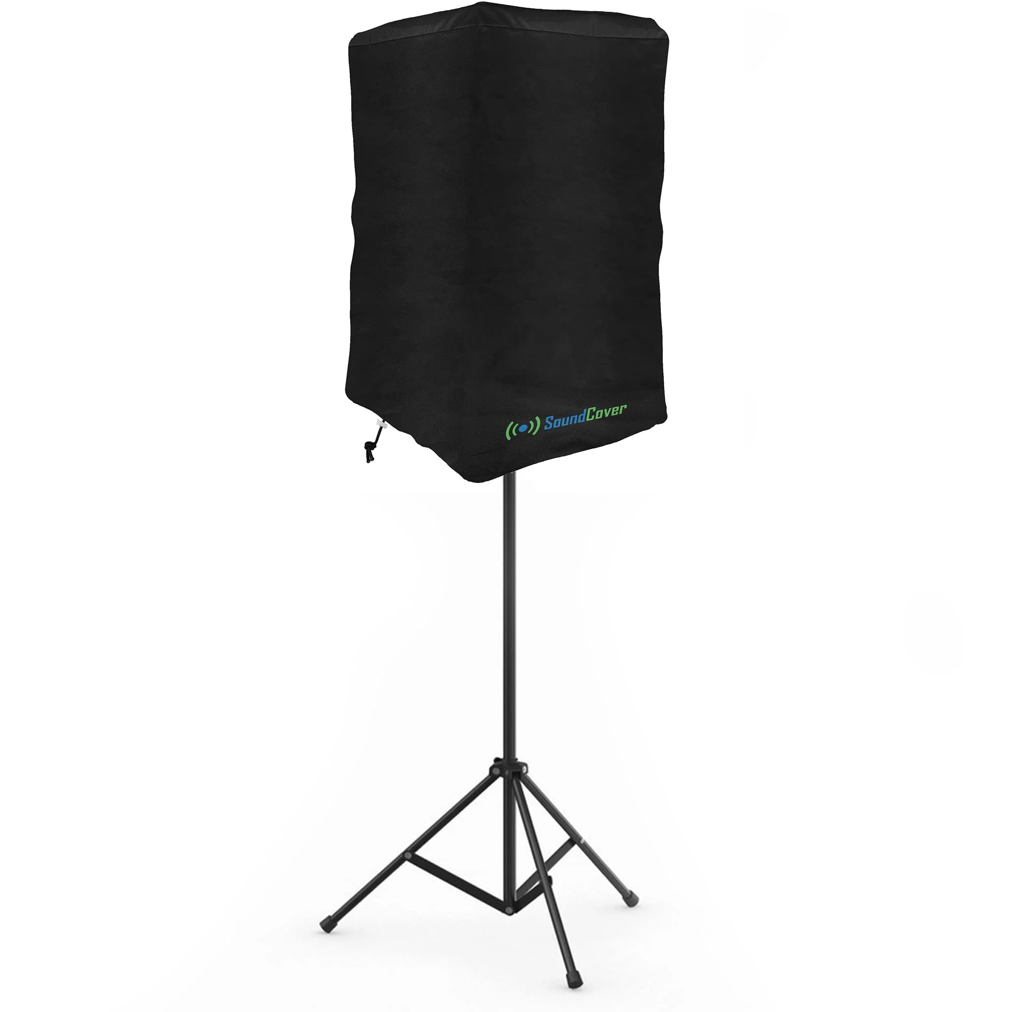 8 Inch PA/DJ Lightweight Powered Speaker Cover Bag in Black for Stand Mounted Speakers - Over the top fit, Water Resistant (not Waterproof), 50 UV Protection - Check Dimensions before Ordering! Single Cover 8"