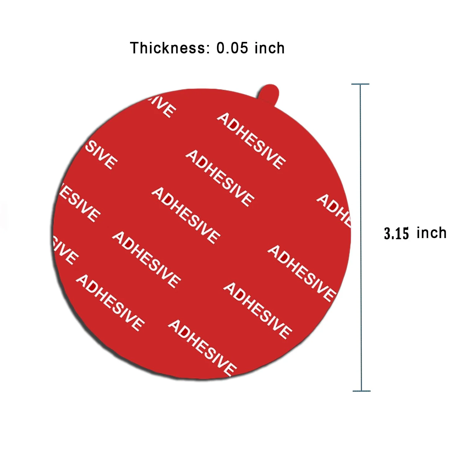 8 Pack 3.15"(80mm) Very High Bond Sticky Adhesive Replacement,Circle Double Sided Pads Gule for Dashboard/Windshield Suction Cup Phone Holder Car DVR Home Suction Hooks GPS Navigation (Red) Red - Image 3