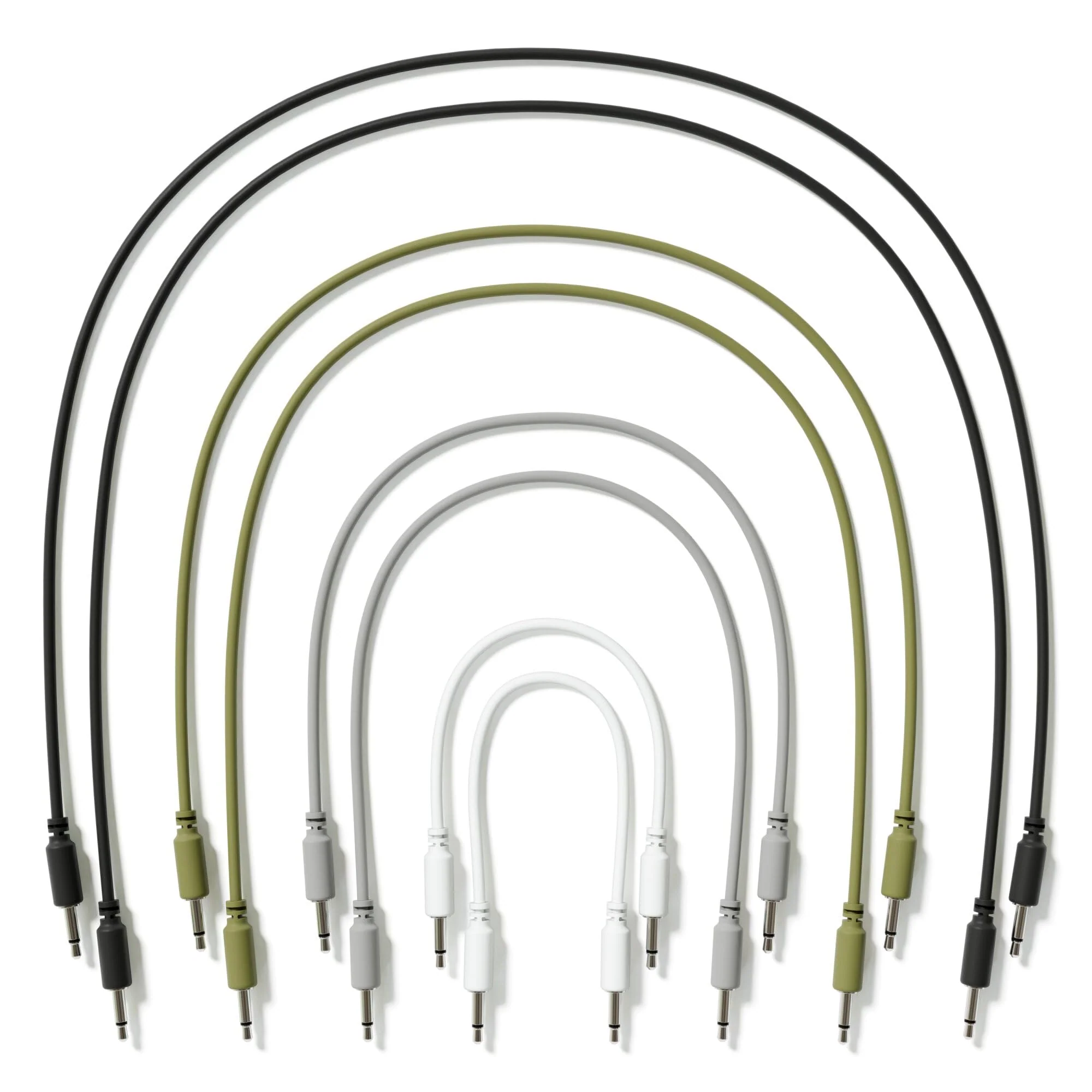 8-Pack - Mono Modular Patch Cables TS 3.5mm 1/8 inch Eurorack Synthesizer [8A-Pack] 8A-Pack