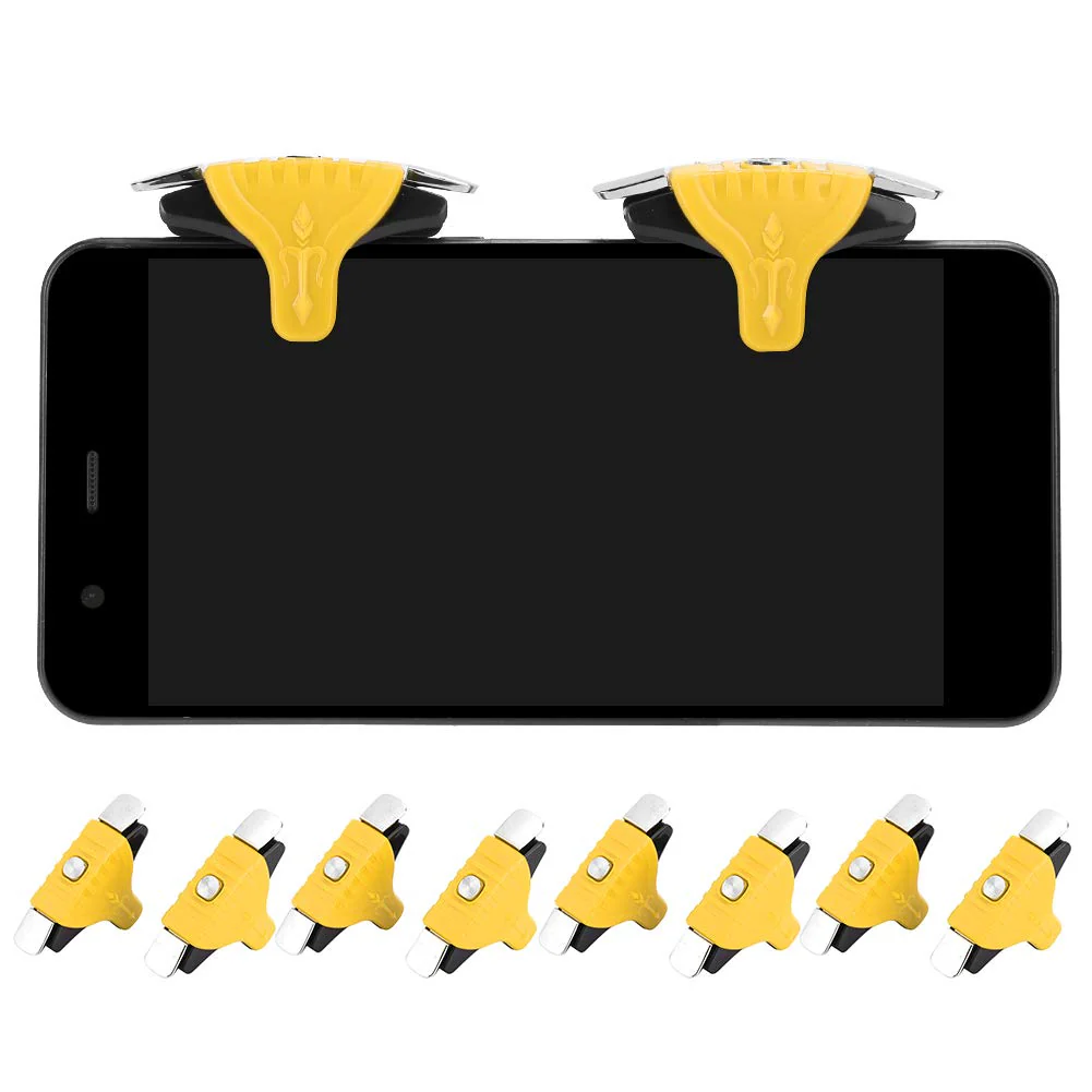 8 Pcs Metal Games Buttons Phone Game - High Sensitivity Controller Gamepad for PUBG - for PUBG(Yellow) [video game] - Image 3