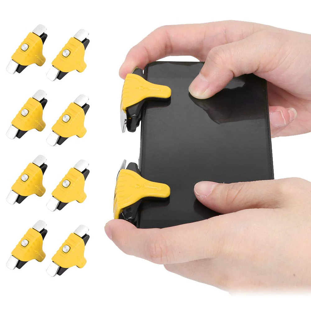 8 Pcs Metal Games Buttons Phone Game - High Sensitivity Controller Gamepad for PUBG - for PUBG(Yellow) [video game] - Image 7