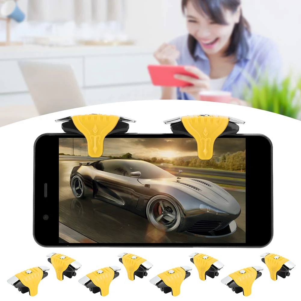 8 Pcs Metal Games Buttons Phone Game - High Sensitivity Controller Gamepad for PUBG - for PUBG(Yellow) [video game] - Image 9