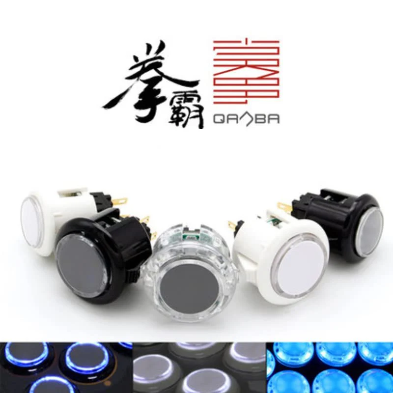 8 Pcs Original Qanba Illuminated Buttons Qanba Sanp In LED Buttons for DIY Cabinet Machine Arcade Machine 24MM/30MM (24MM, White Buttons+White LED) - Image 5