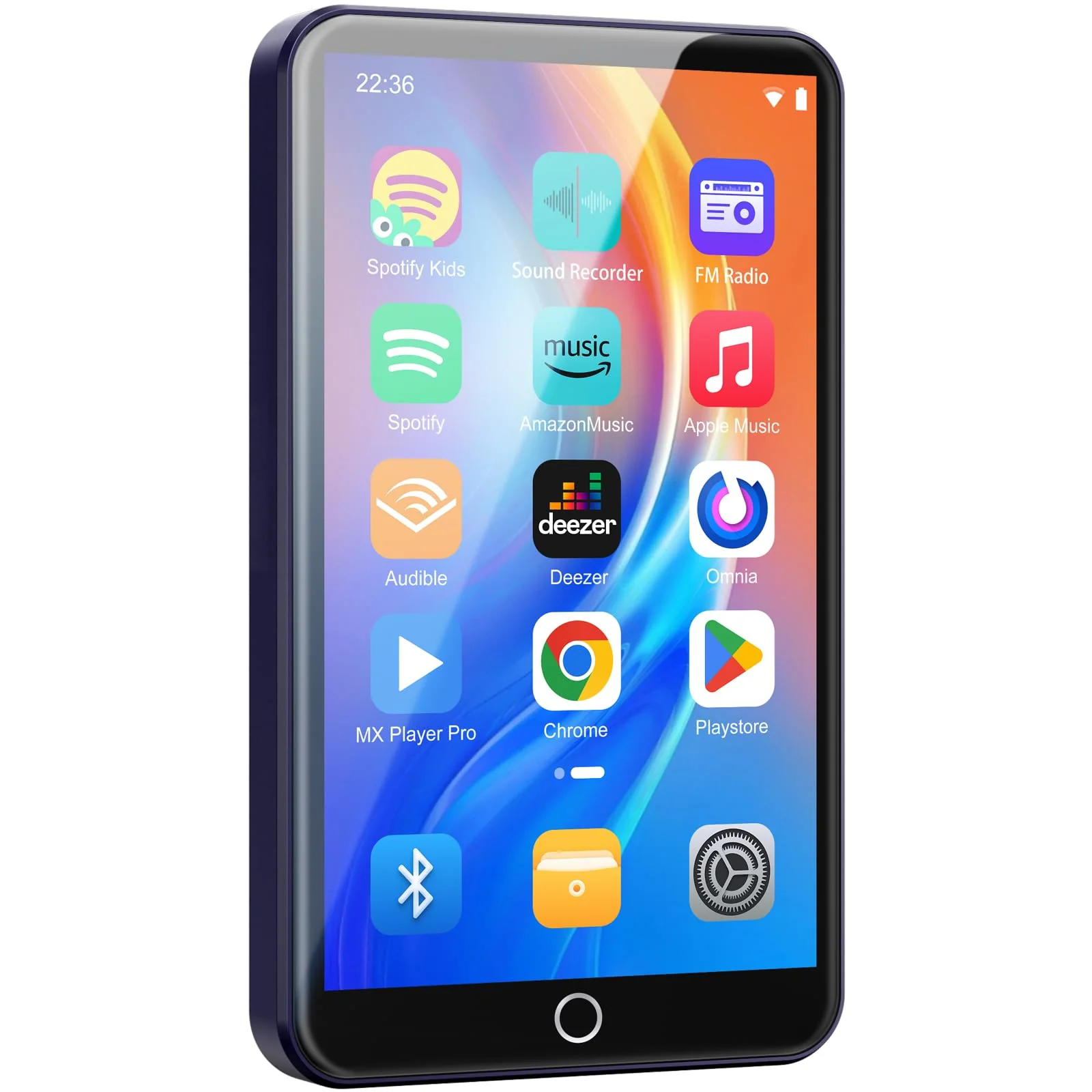80GB MP3 Player with Bluetooth and WiFi, Android MP3 & MP4 Players with 4" Touchscreen and Speaker, 2000mAh Spotify Music Player with Spotify Kids, Audible, Amazon Music, Play Store (Purple) Purple