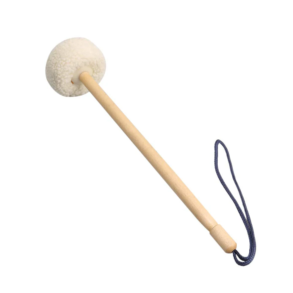 80mm Head Diameter Gong Mallet Wood Core with Soft Velvet Head Mallet Gong Parts Drumsticks for Percussion - Image 3