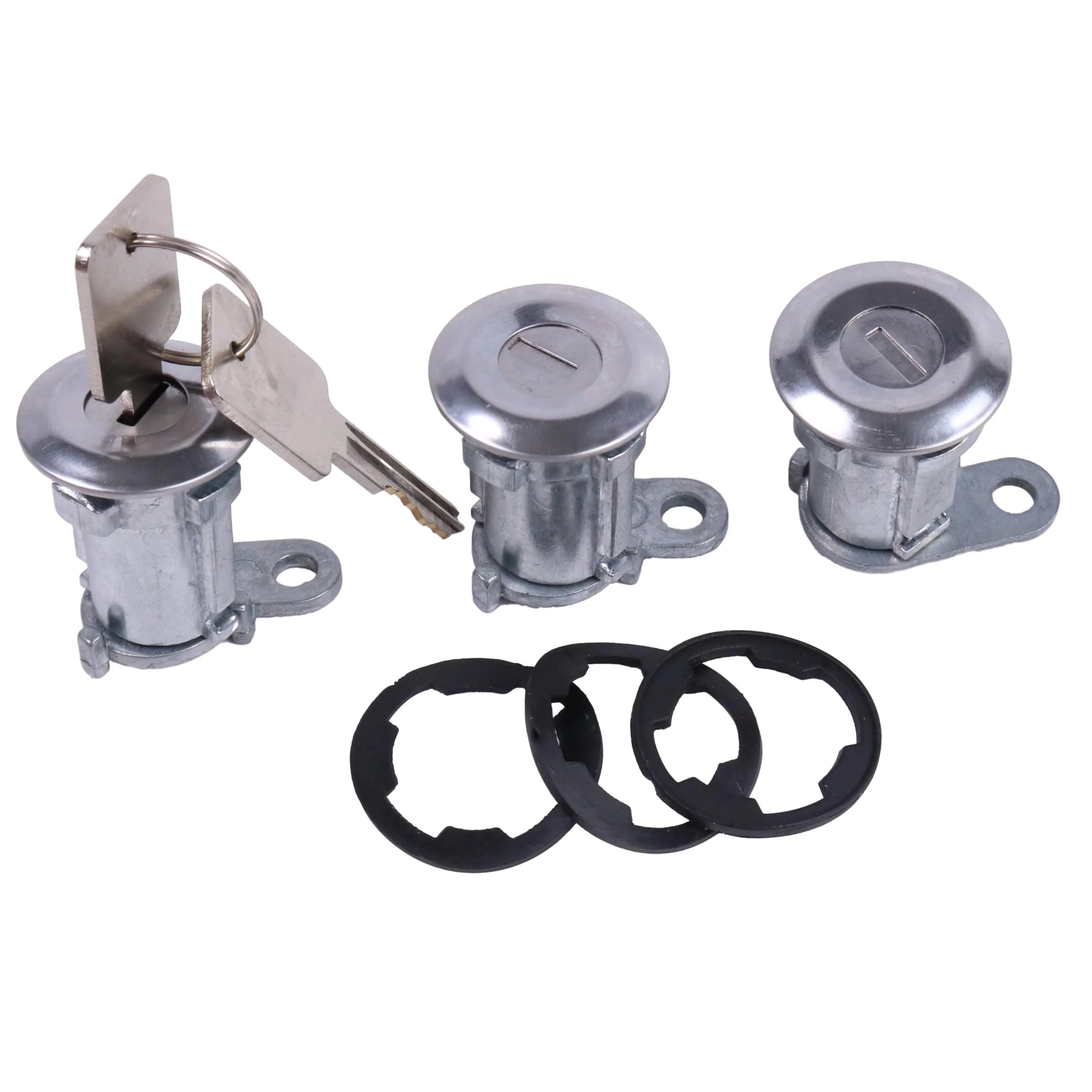 8122874K3 Door Lock Cylinder & Keys Compatible with Jeep CJ Wrangler YJ Cherokee XJ 84-90