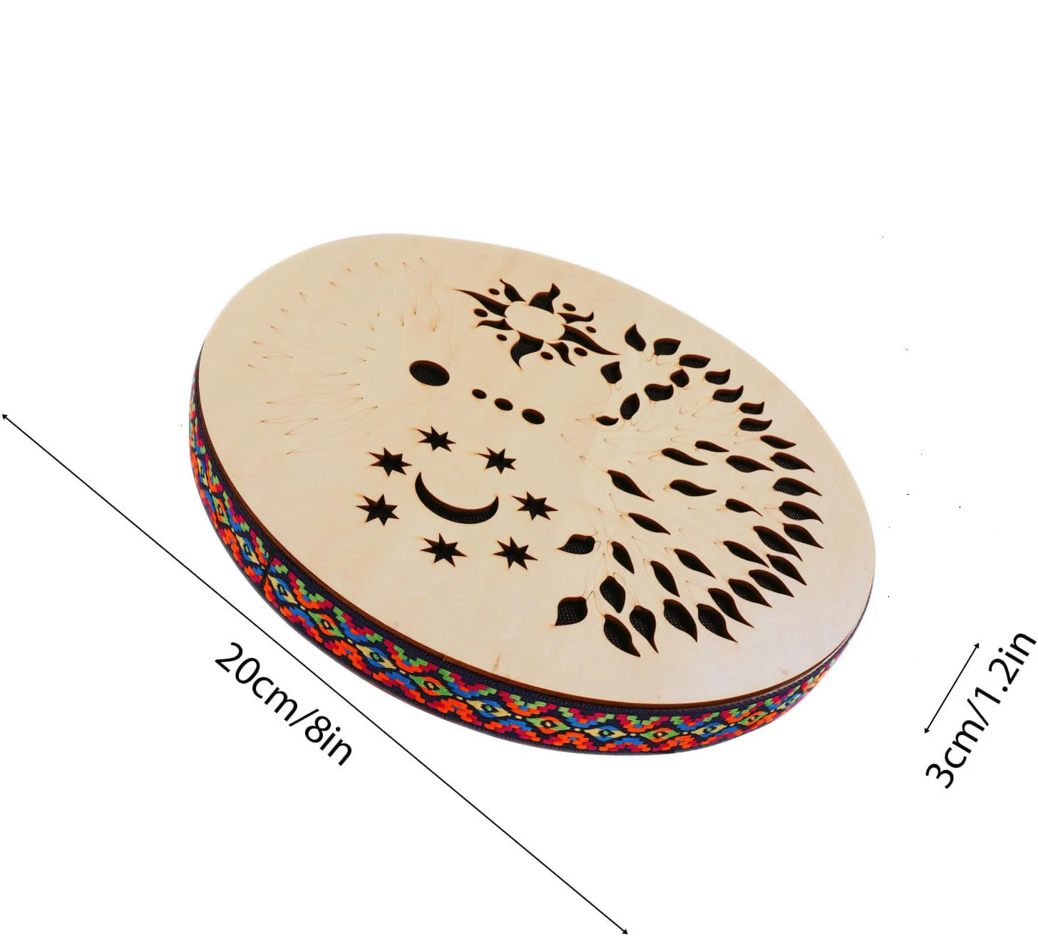 8INCH Ocean Drum,Water Stream Drum,Rain Disk "Water-Fall",Sound Healing,Onomatopoeic Music,For Performance Accompaniment(Tree of Life) 8 INCH - Image 2