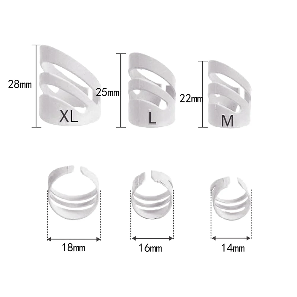 8Pcs Alaska Guitar Picks(XL+L+L+M), Adjustable Finger Picks, Alaska Picks Plectrums Stringed Instrument Accessories Guitar Picks (White) White - Image 2