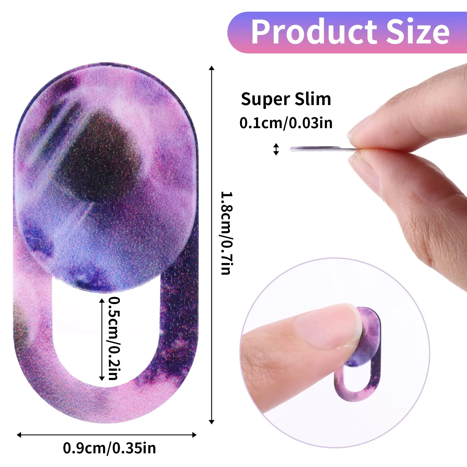 8PCS Webcam Cover Slide, Starry Sky Laptop Camera Cover Slide Phone Camera Cover Ultra Thin Computer Camera Cover Slide Blocker Slider Privacy Security Protector for PC Pad Video Front Lens - Image 3