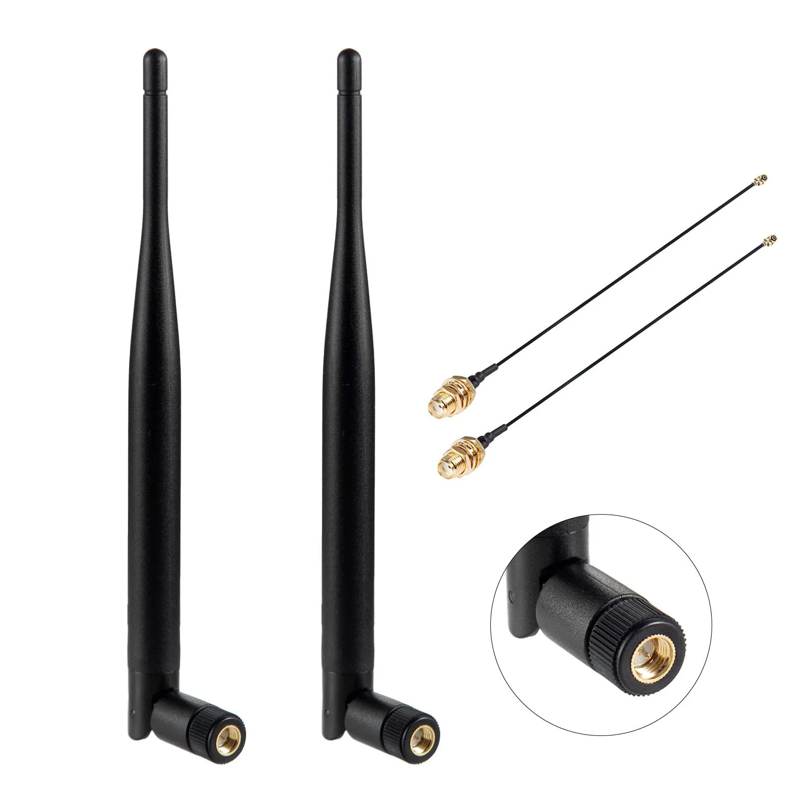 915MHz LoRa Antenna with SMA Male Connector for Meshtastic LORA32 915MHz ESP32 LoRa OLED Board + 15cm IPEX Extension Cable(2 Sets), Eifagur