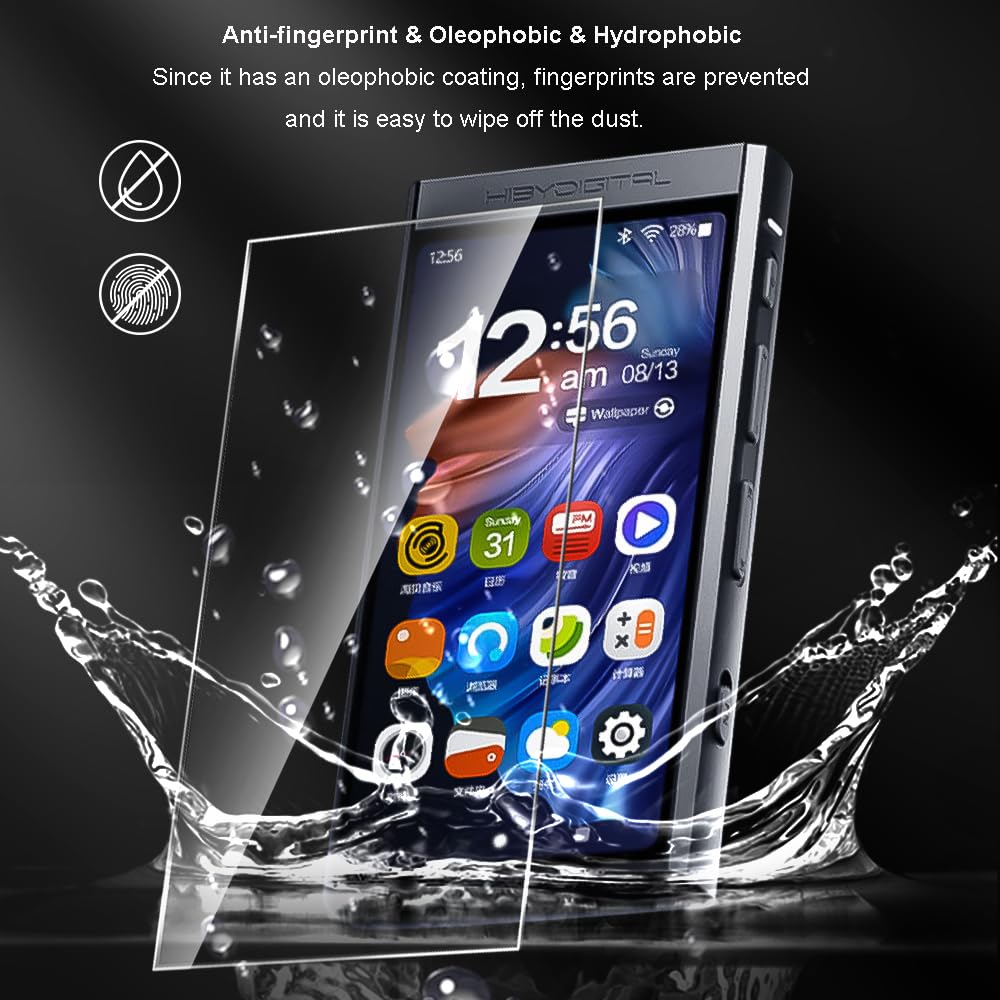 9H Hardness Premium Scratch-Proof Protective Screen Protector Tempered Glass Film for HiBy Digital M300 HiFi Music Player (1pc) 1pc - Image 2