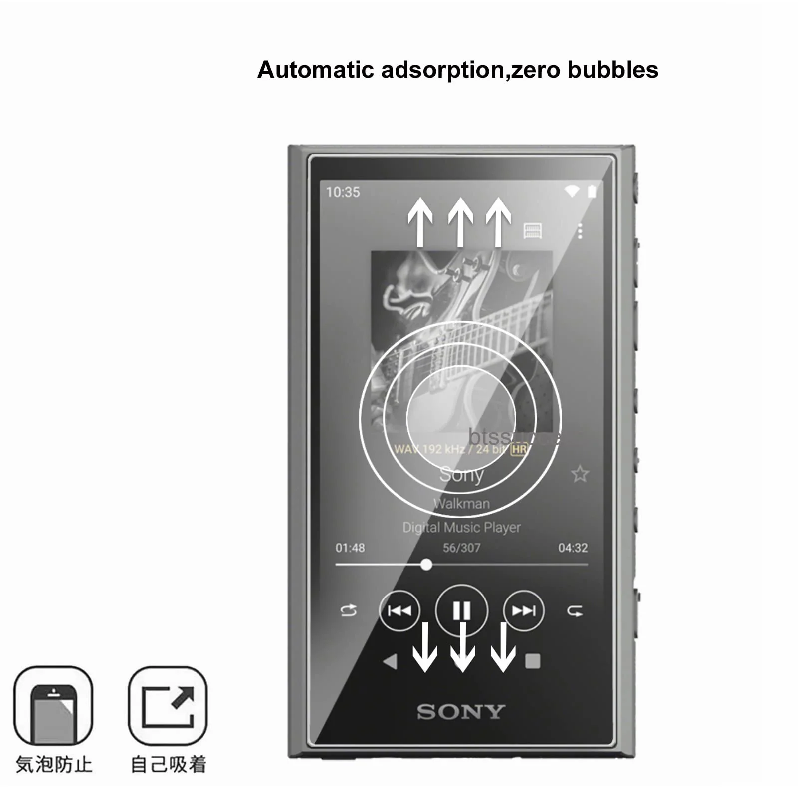 9H Scratch-Proof Premium Front LCD Screen Protector Guard Tempered Glass Protective Film for Sony Walkman NW-A300 Series NW-A306 NW-A307 (1pc) 1pc - Image 5