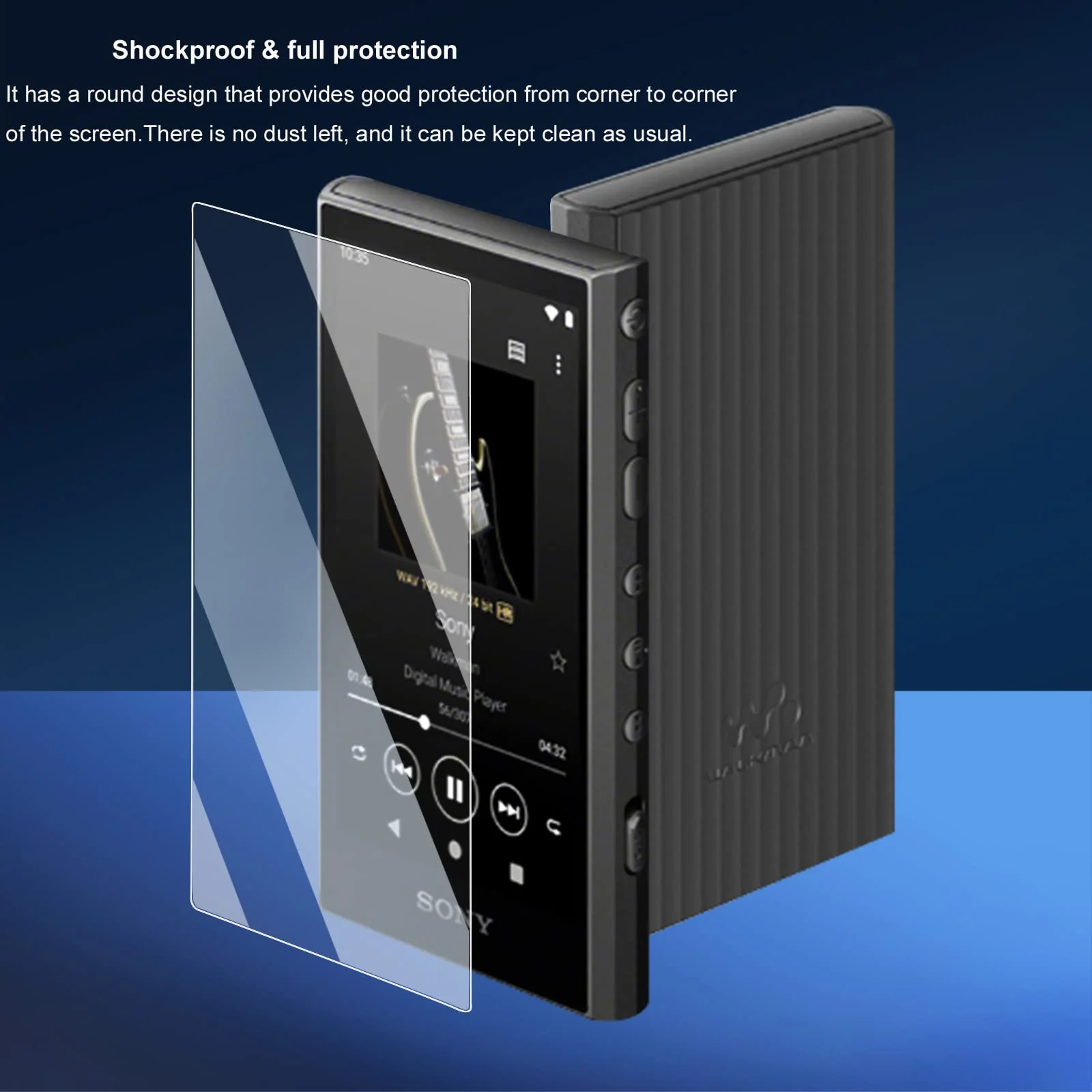 9H Scratch-Proof Premium Front LCD Screen Protector Guard Tempered Glass Protective Film for Sony Walkman NW-A300 Series NW-A306 NW-A307 (2pcs) 2pcs - Image 4