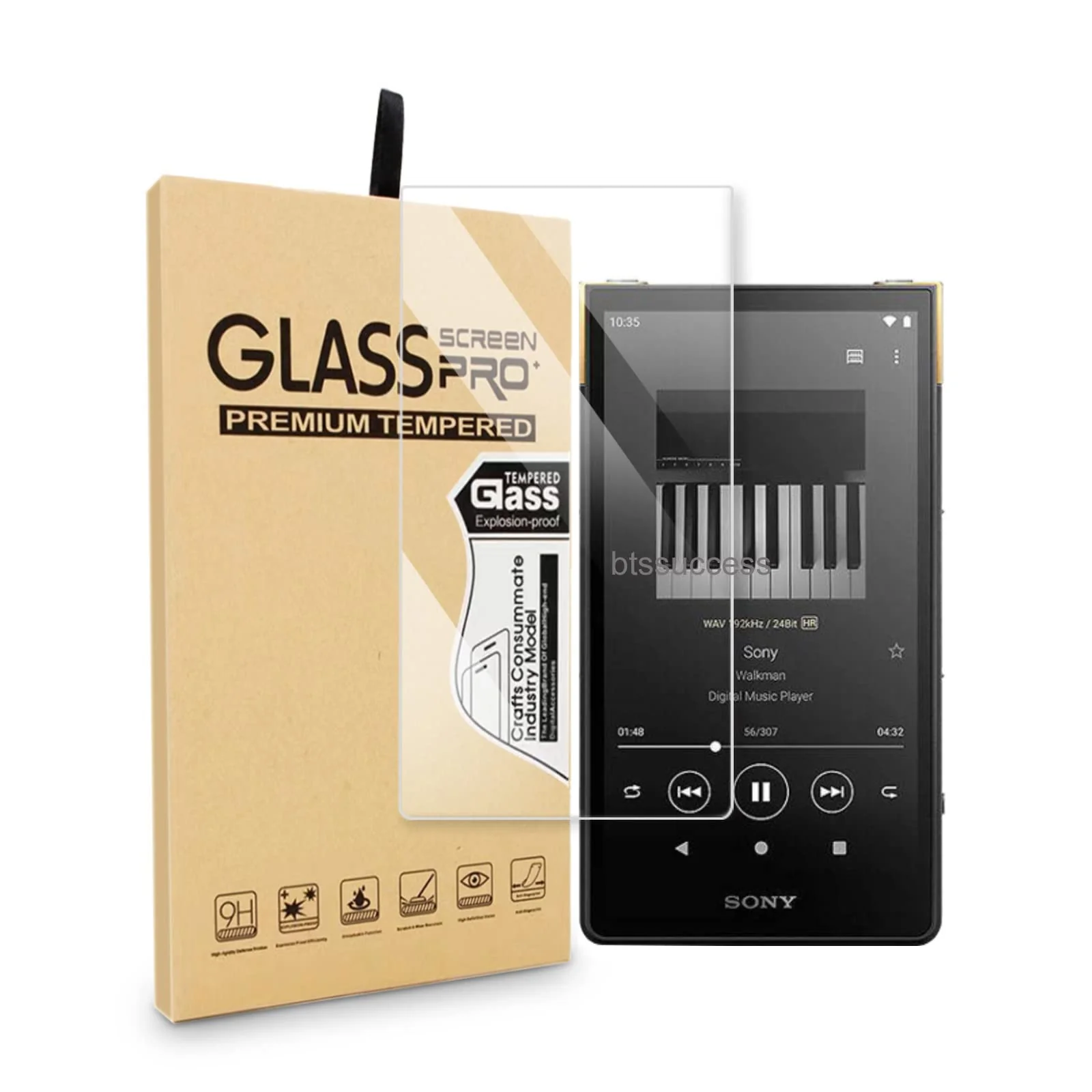 9H Scratch-Proof Premium Front LCD Screen Protector Guard Tempered Glass Protective Film for Sony Walkman NW-ZX700 NW-ZX706 NW-ZX707 (1pc) 1pc - Image 7