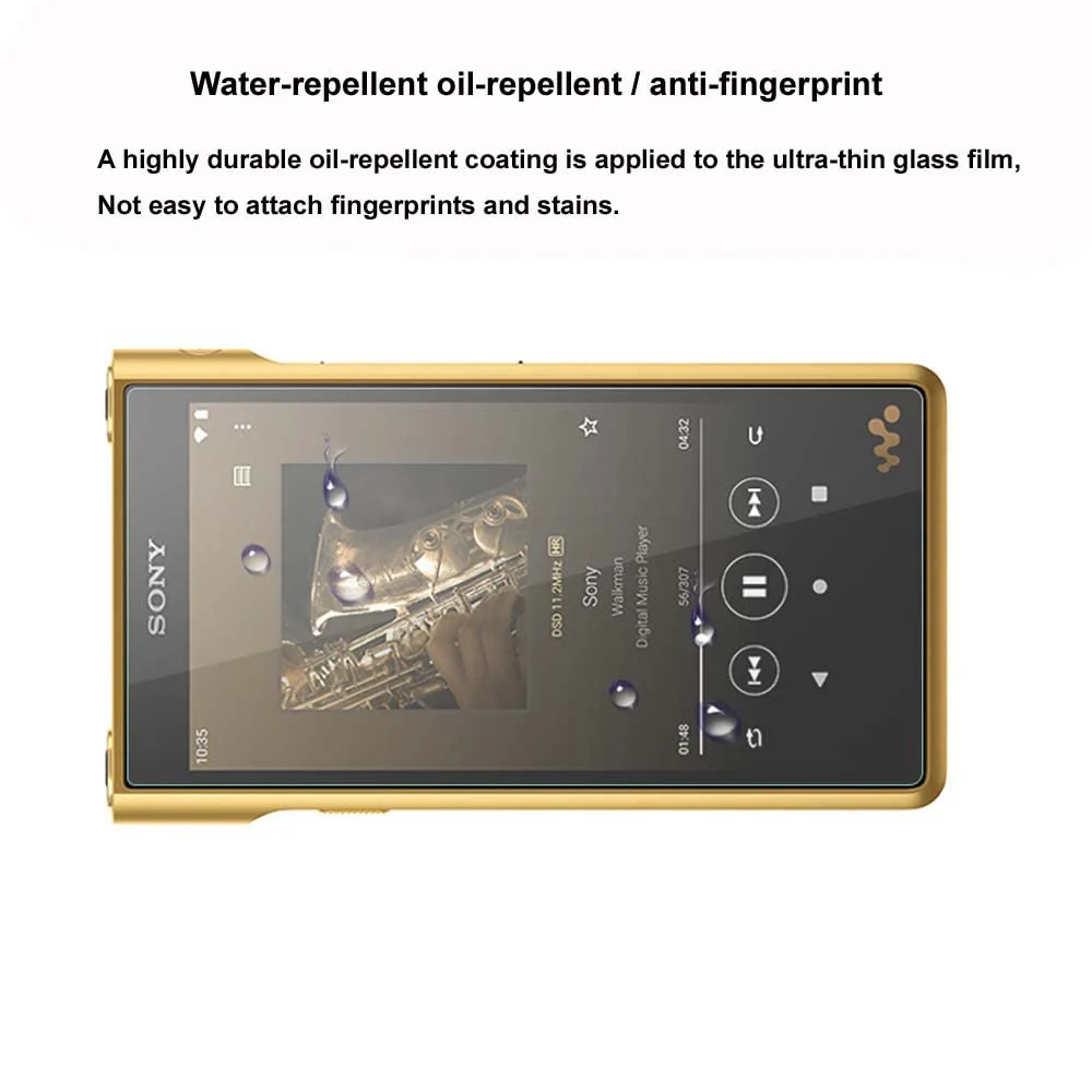 9H Scratch-Proof Premium Protective Screen Protector Film Tempered Glass for Sony Walkman NW-WM1AM2 WM1AM2 NW-WM1ZM2 WM1ZM2 (1PC) 1PC - Image 5