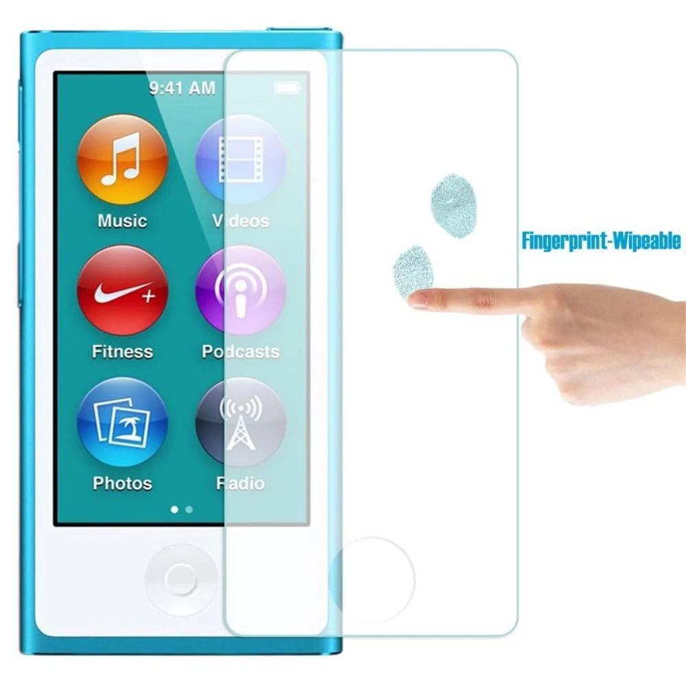 9H Ultra-Thin Screen Protector Tempered Glass for iPod Nano 7 8 8th 8G LCD Screen Guard Film,Shockproof and Scratch-Resistant (Clear case+Glass) - Image 7
