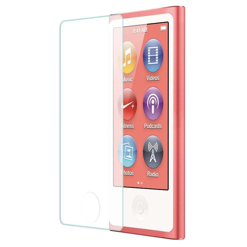 9H Ultra-Thin Screen Protector Tempered Glass for iPod Nano 7 8 8th 8G LCD Screen Guard Film,Shockproof and Scratch-Resistant (Clear case+Glass) - Image 8