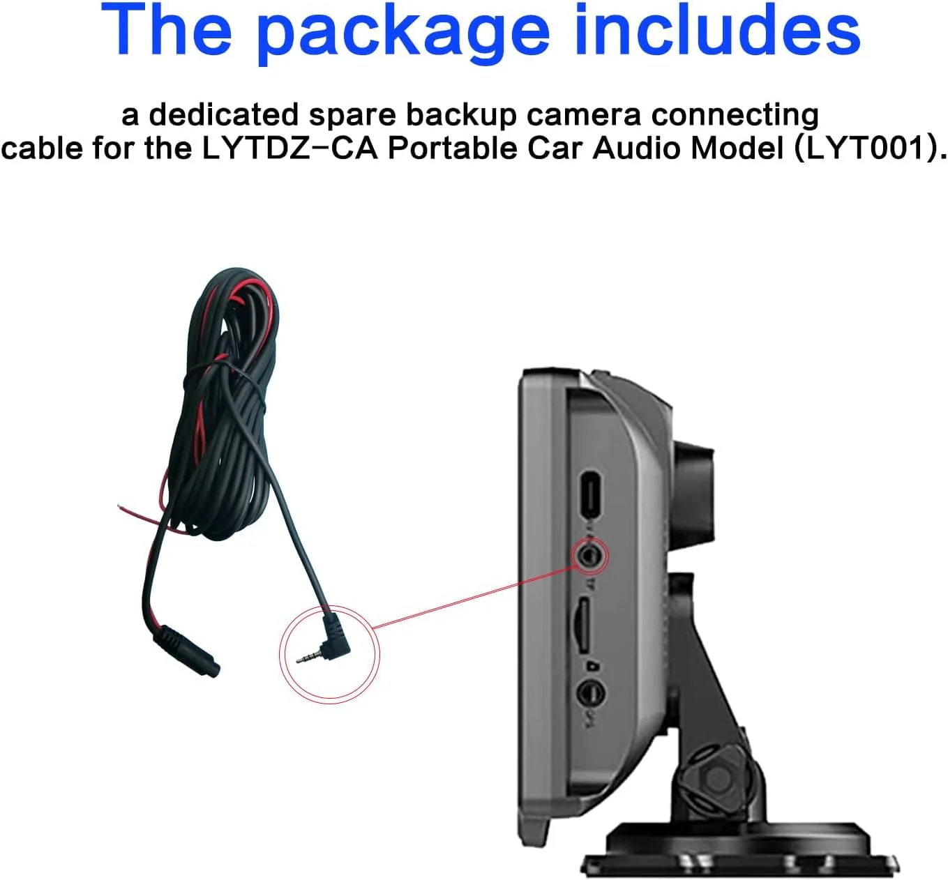 A Rear-View Camera is Designed for Portable CarPlay Products Under The Luzeterna Brand. 1080P HD Night Vision Backup Camera Supports Rear Recording Function. - Image 7