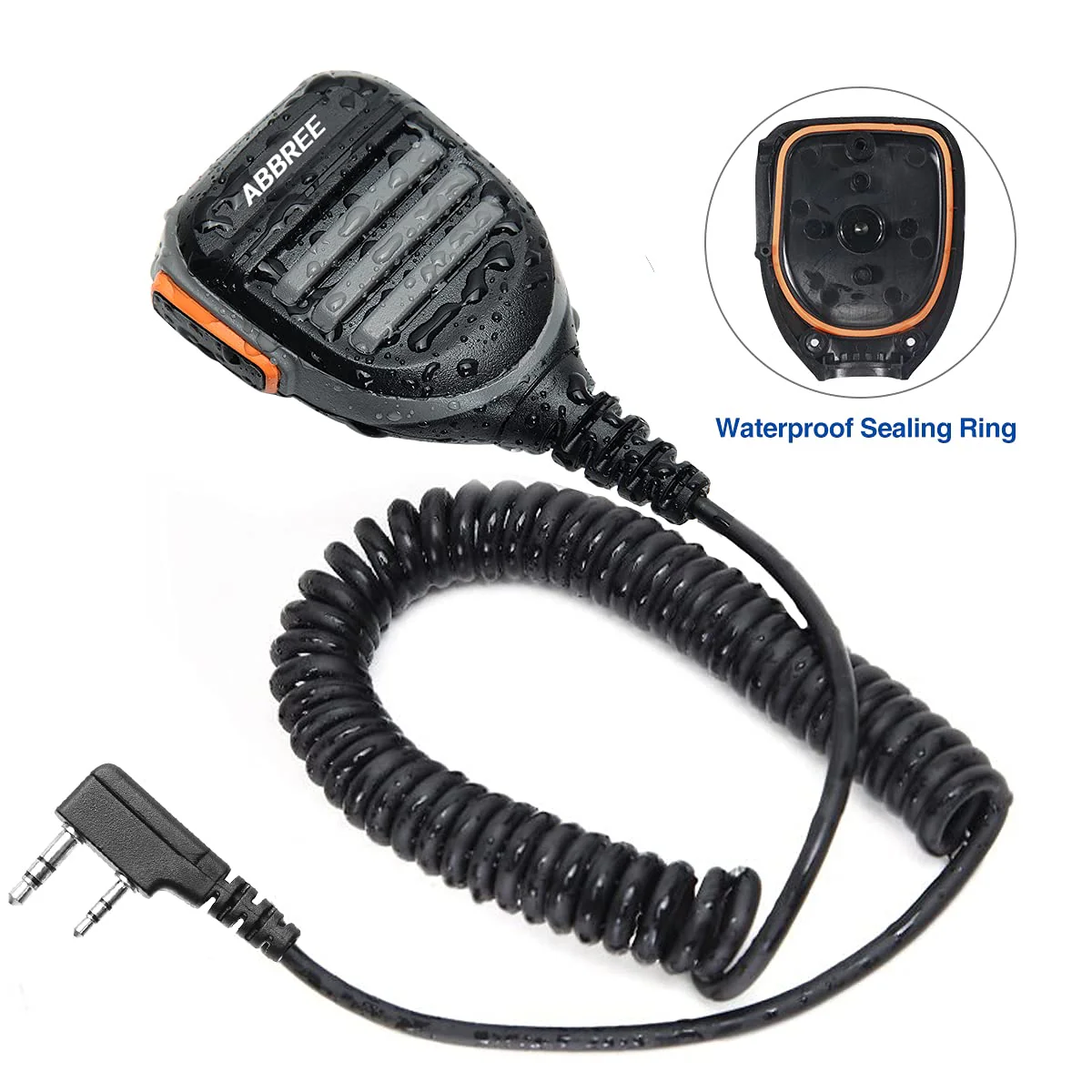 ABBREE AR-780 Two Way Radio Rainproof Handheld Speaker Mic Microphone(Upgrade of BF-S112), Remote Shoulder Mic for GMRS Radio Baofeng UV-5R BF-F8HP BF-888S UV-K5 UV-5RX3 GM-15PRO Ham Radio - Image 3