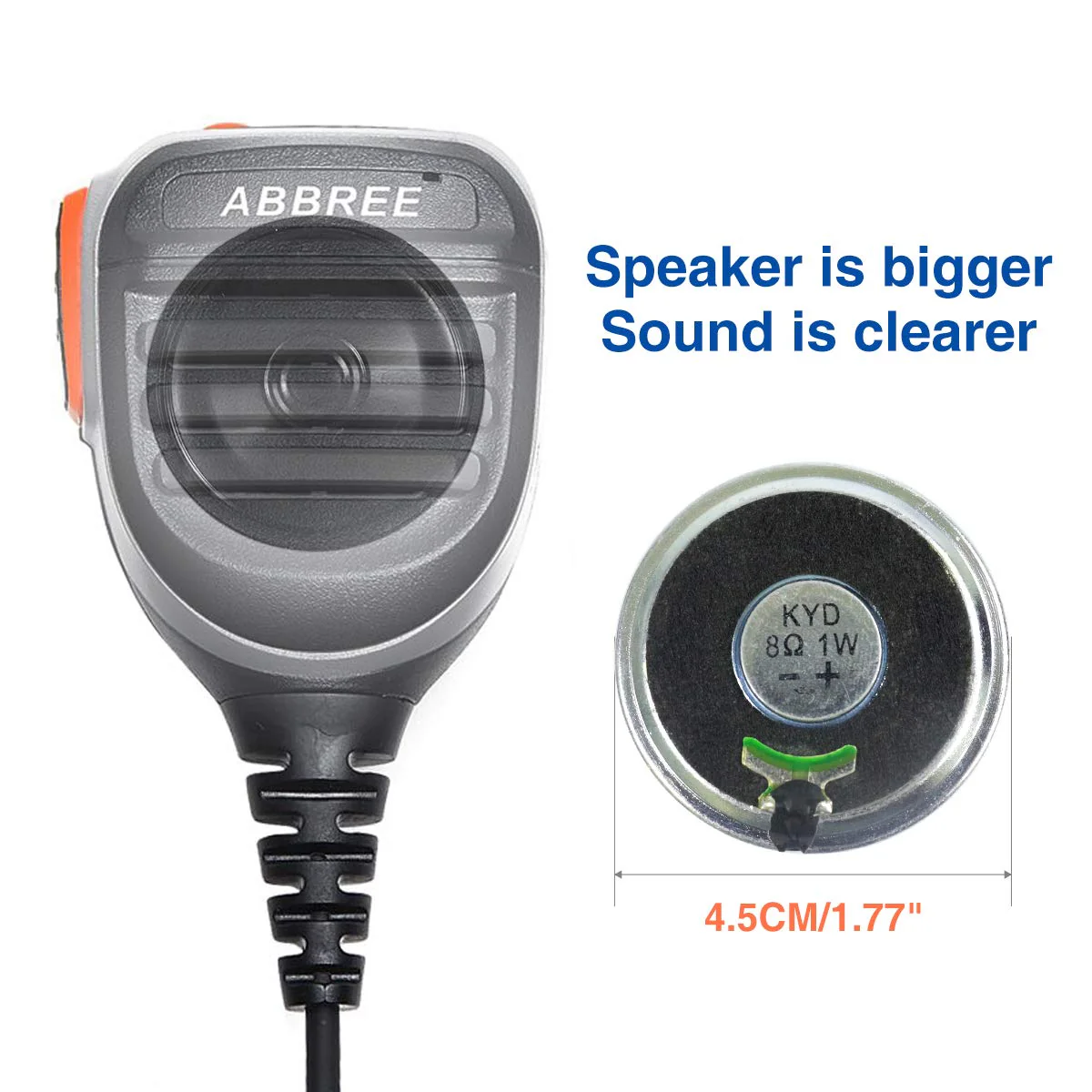 ABBREE AR-780 Two Way Radio Rainproof Handheld Speaker Mic Microphone(Upgrade of BF-S112), Remote Shoulder Mic for GMRS Radio Baofeng UV-5R BF-F8HP BF-888S UV-K5 UV-5RX3 GM-15PRO Ham Radio - Image 5