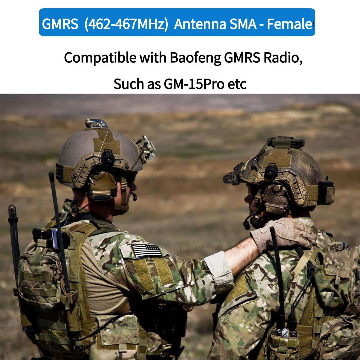 ABBREE GMRS Radio Antenna 42.5-inch SMA Female CS Tactical Antenna for Baofeng UV-5R AR-152 UV-82 BF-888S and GM-15 Pro GMRS GM-5RH TD-H3 Radio Antennas - Image 8