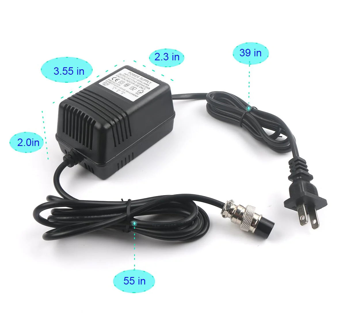 AC 17V 600mA Adapter 3-Pin Mixer Pedalboard Connector Mixing Console Mixer Power Supply for Yamaha F4/F7/6FX/MG82X - Image 3