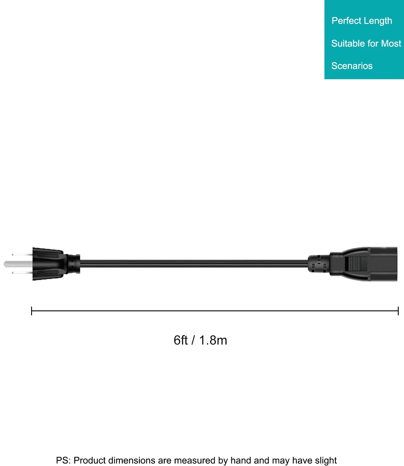 AC Power Cord Compatible with Horizon Fitness Treadmills Ellipticals, Universal 3 Prong Power Cable Replacement 6Ft 6 Feet - Image 6