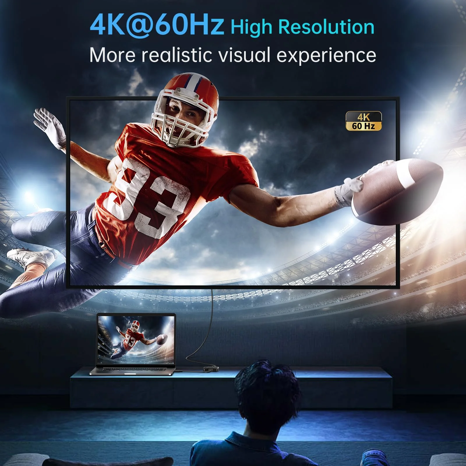 ACASIS HDMI Switch Splitter 4K@60hz, Bidirectional HDMI 2.0 Switcher 2 in 1 Out, HDMI Splitter 1 in 2 Out, Support 4K 3D HDR for Xbox PS5/4/3 Blu-Ray Player Fire Stick Roku HDTV - Image 4