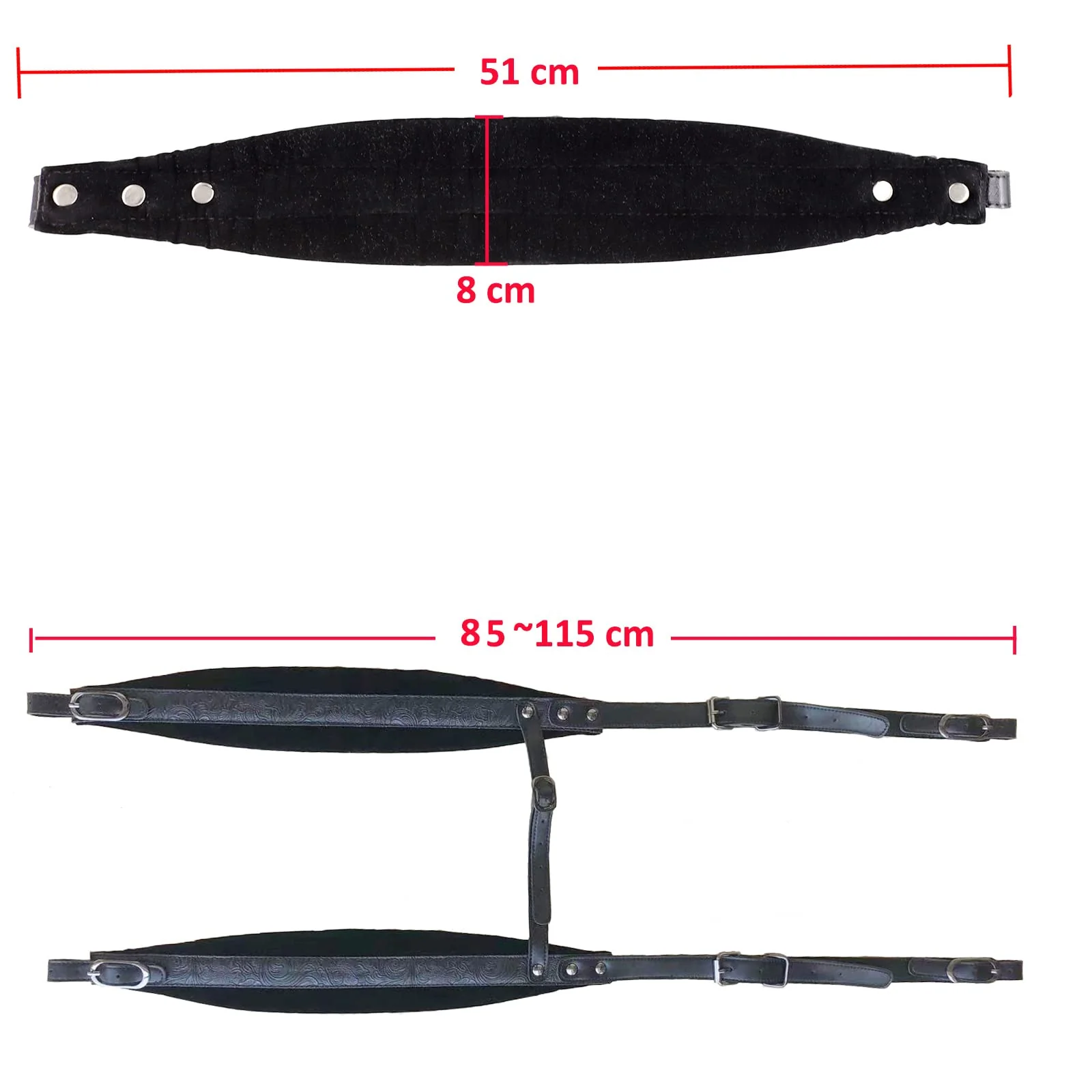 Accordion Harness Straps, Adjustable Shoulder Belts Straps for Accordions, Thickened Synthetic Leather - Image 3