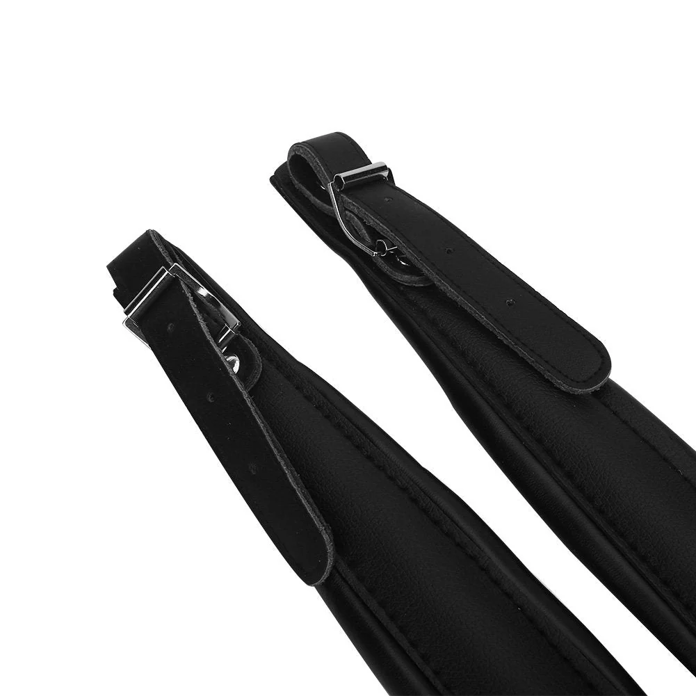Accordion Straps, Adjustable Accordion PU Leather Belts Buckle 16-120 Bass Comfortable Padded Shoulder Harness Replacement Thickened Synthetic Padding Artificial Musical Instrument Accessories(black) - Image 2
