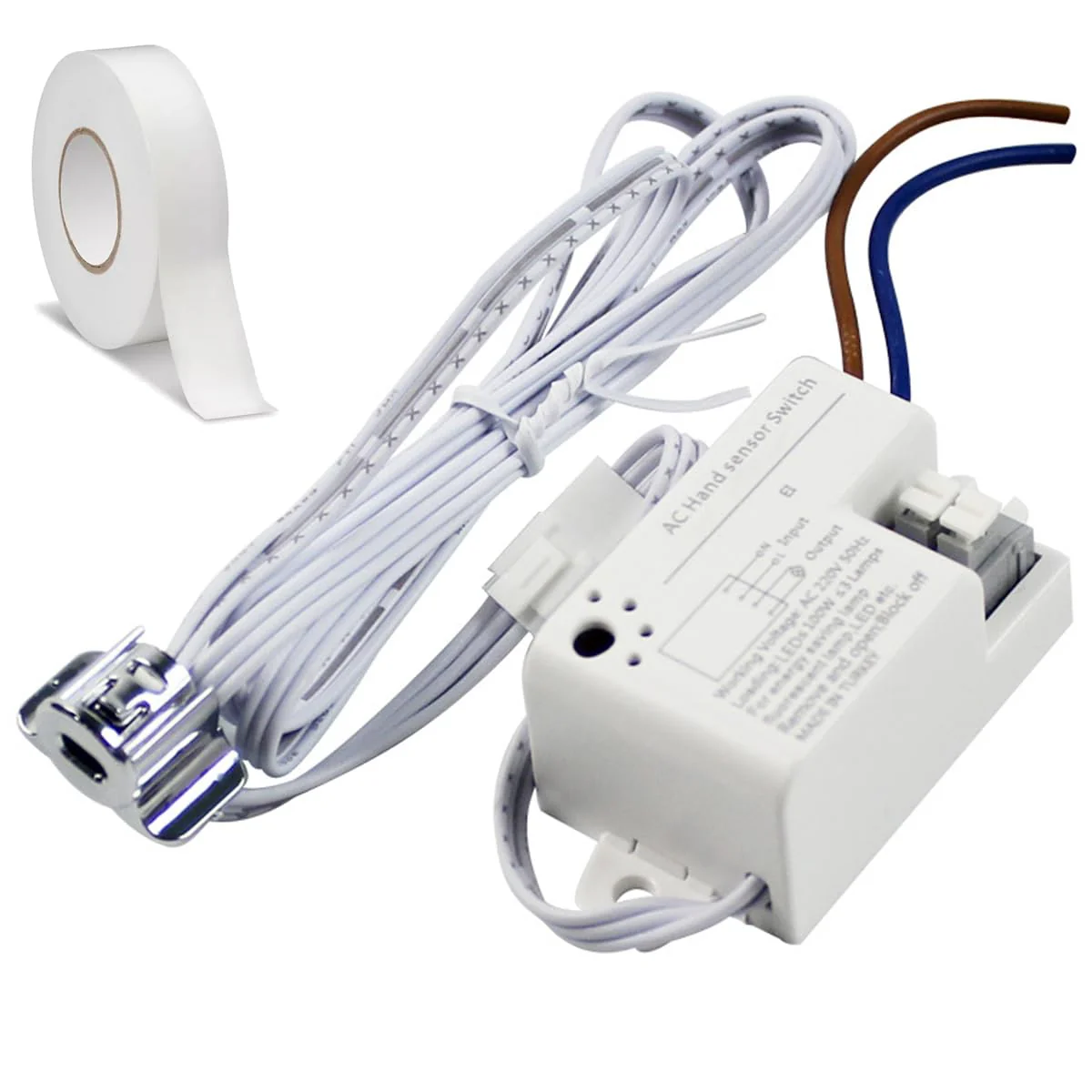 Acmerota Motion Sensor Light Switch, Hand Winch Switch, 2.36 Inch Sensor Switch 10A, AC 220V Air Switch, Touchless Switch, Suitable for Wardrobe, Closet, Storage Cabinet