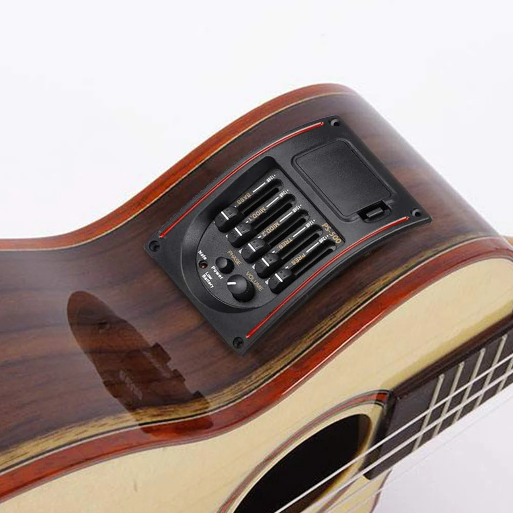 Acoustic Guitar Pickup, Guitar Preamp, 5 Band Electric Digital Equalizer Pickup with LCD Display - Image 4