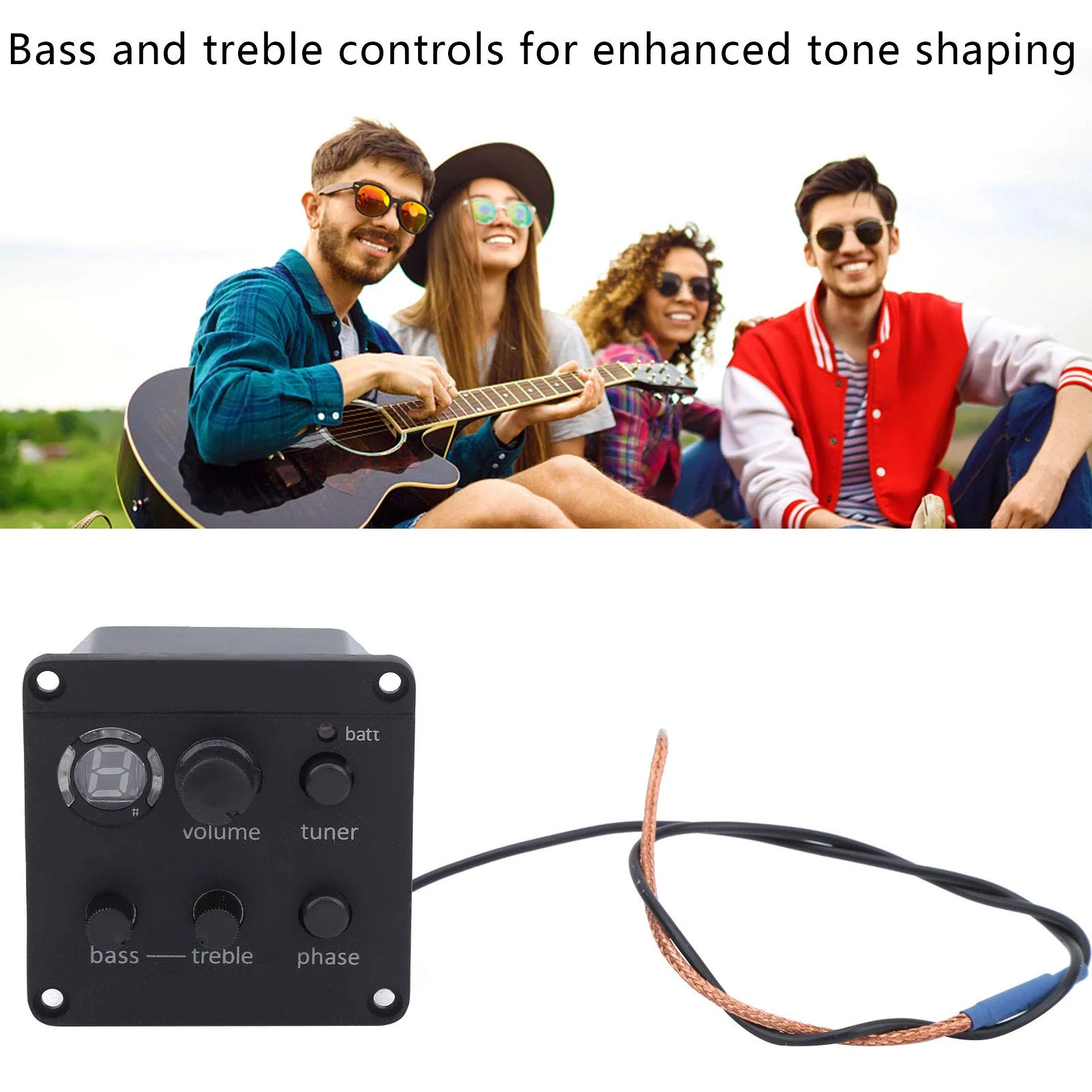 Acoustic Guitar Pickup Onboard Preamps Equalizer EQ Glued to Sound Hole Instrument AccessoriesPickup acoustic guitar - Image 2