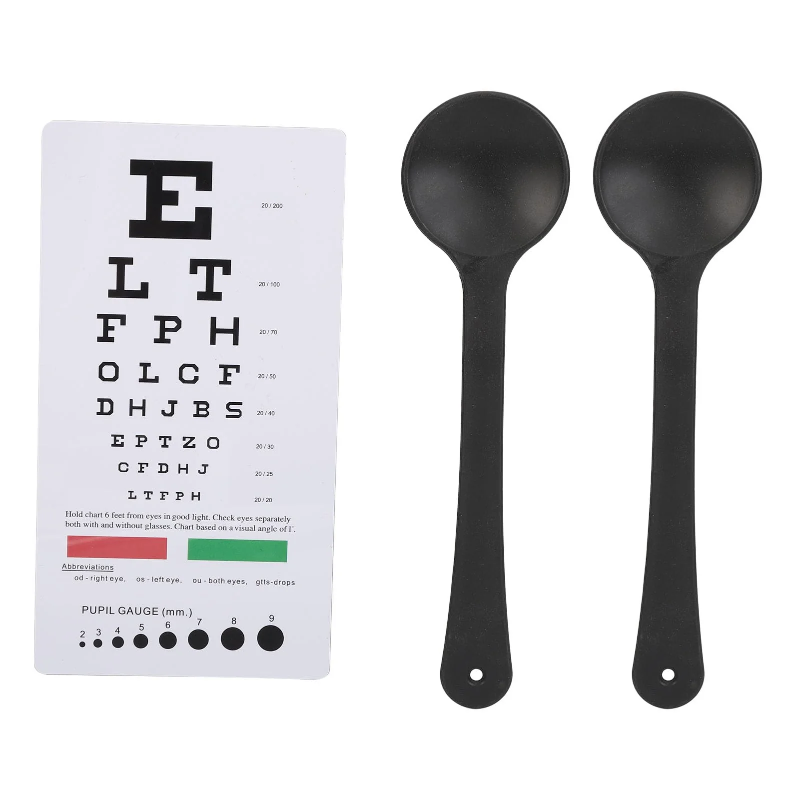Acouto Double-sided vision board, colour vision test, 2 pieces eye closure included, optometric examination at a distance of 6 inches, ideal for opticians and students of - Image 8