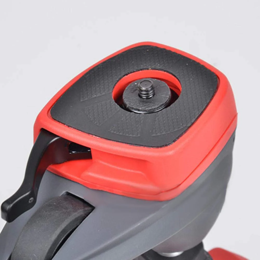 Acouto for Manfrotto Quick Release Plate Mini Aluminium Alloy Round Quick Release Plate Head 1/4 inch Screw for Manfrotto Compact Action Tripod Red - Image 5