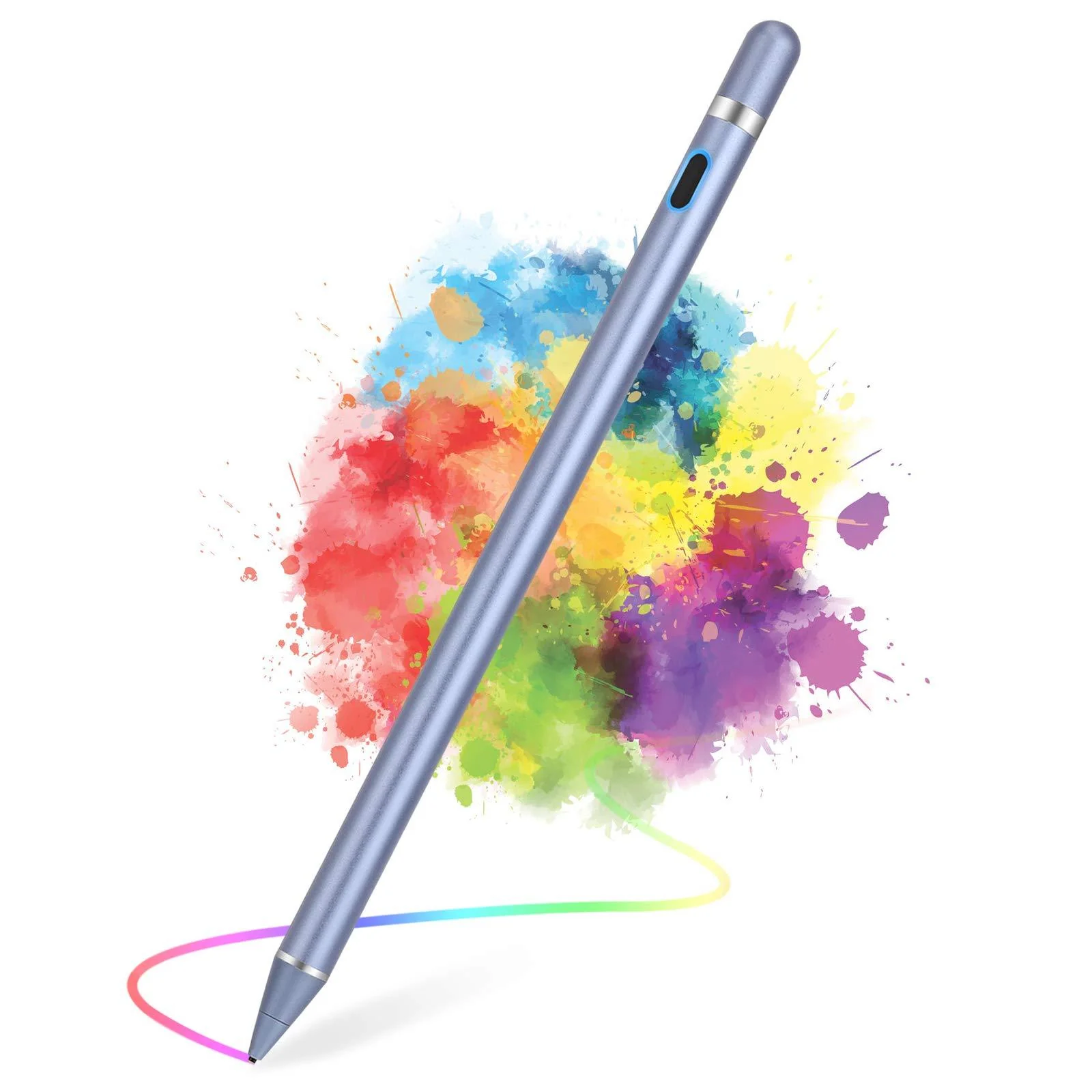 Active Stylus Pens for Touch Screens, Active Pencil Smart Digital Pens Fine Point Stylist Pen Compatible with iPhone iPad,Samsung/Android Smart Phone&Tablet Writing Drawing by maylofi (Blue) Blue