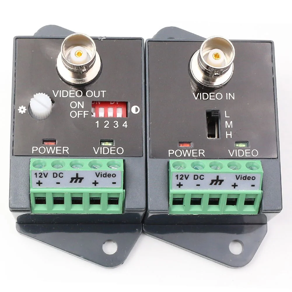 Active Video balun UTP Video Transceiver with HD-CVI-TVI-AHD-CVBS Effective Distance 1800M 1 Pack - Image 2