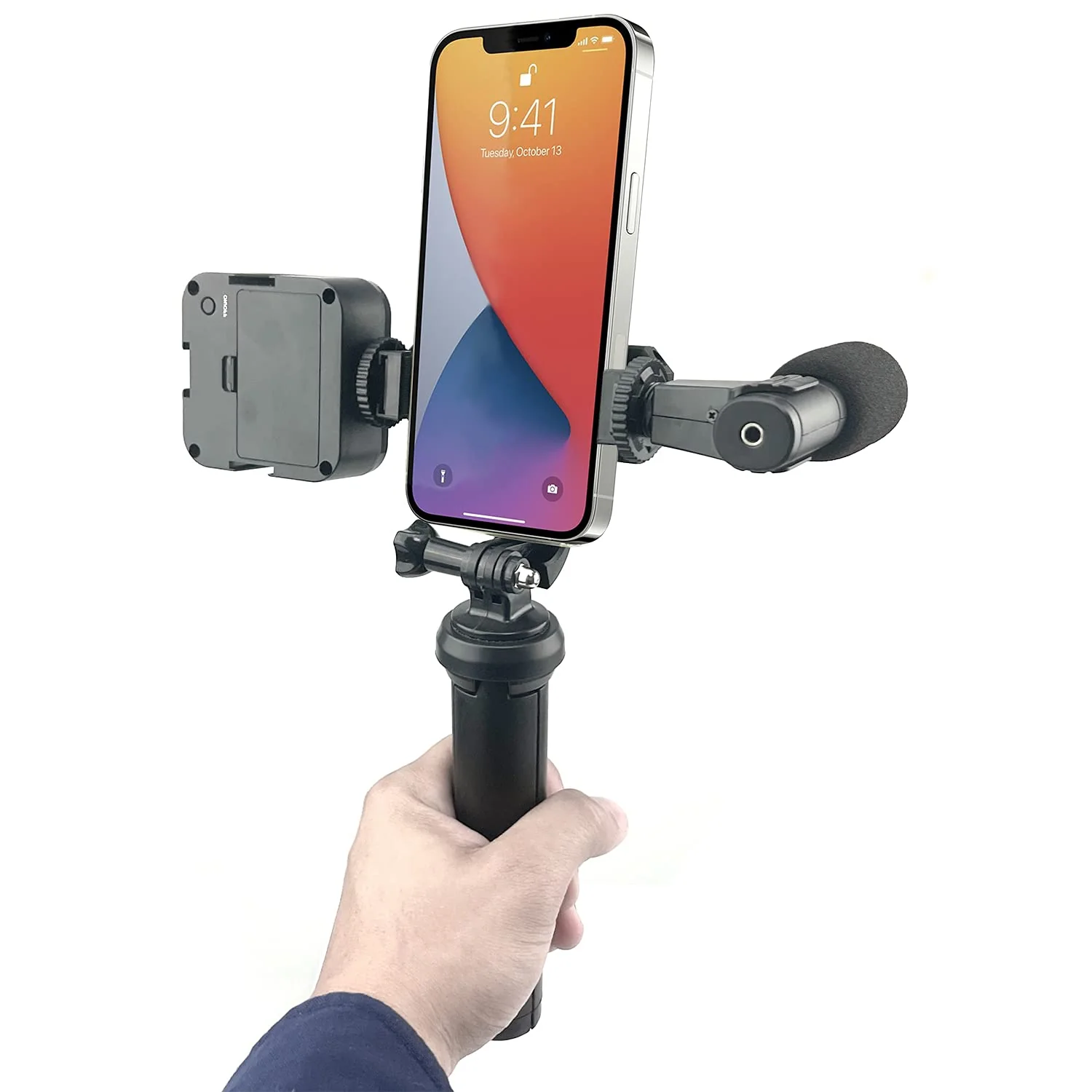 Acuvar Vlogging Kit for Smartphones, iPhones, Android, Tablets, DSLR, Cameras for Online Live Streaming, Video Conference, YouTube, Instagram TikTok 2) Selfie Stick/ Tripod Kit - Image 2