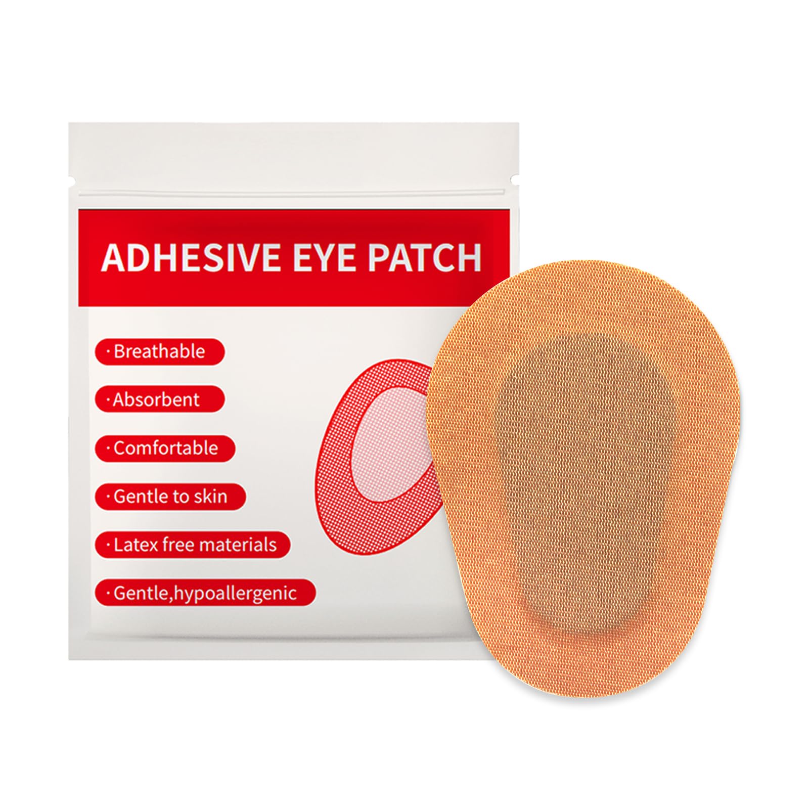 Adhesive Eye Patches for Adults Eyepatch Pad for Kid with Lazy Eye Gentle, Beige Skin Tone (40PCS)