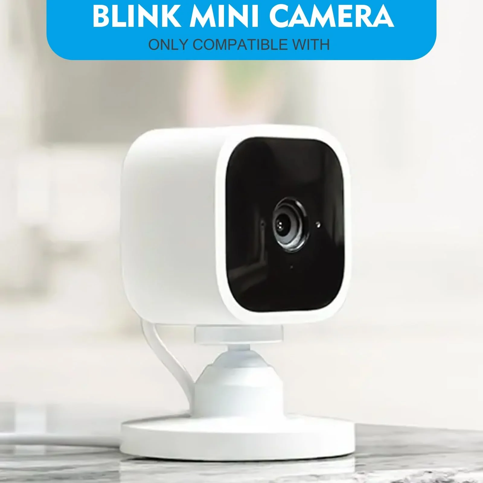 Adhesive Wall Mount Bracket for Blink Mini Indoor Camera, No Drill, No Screws, Decorate Damage-Free, Easy to Install (2 Pack) - Image 2
