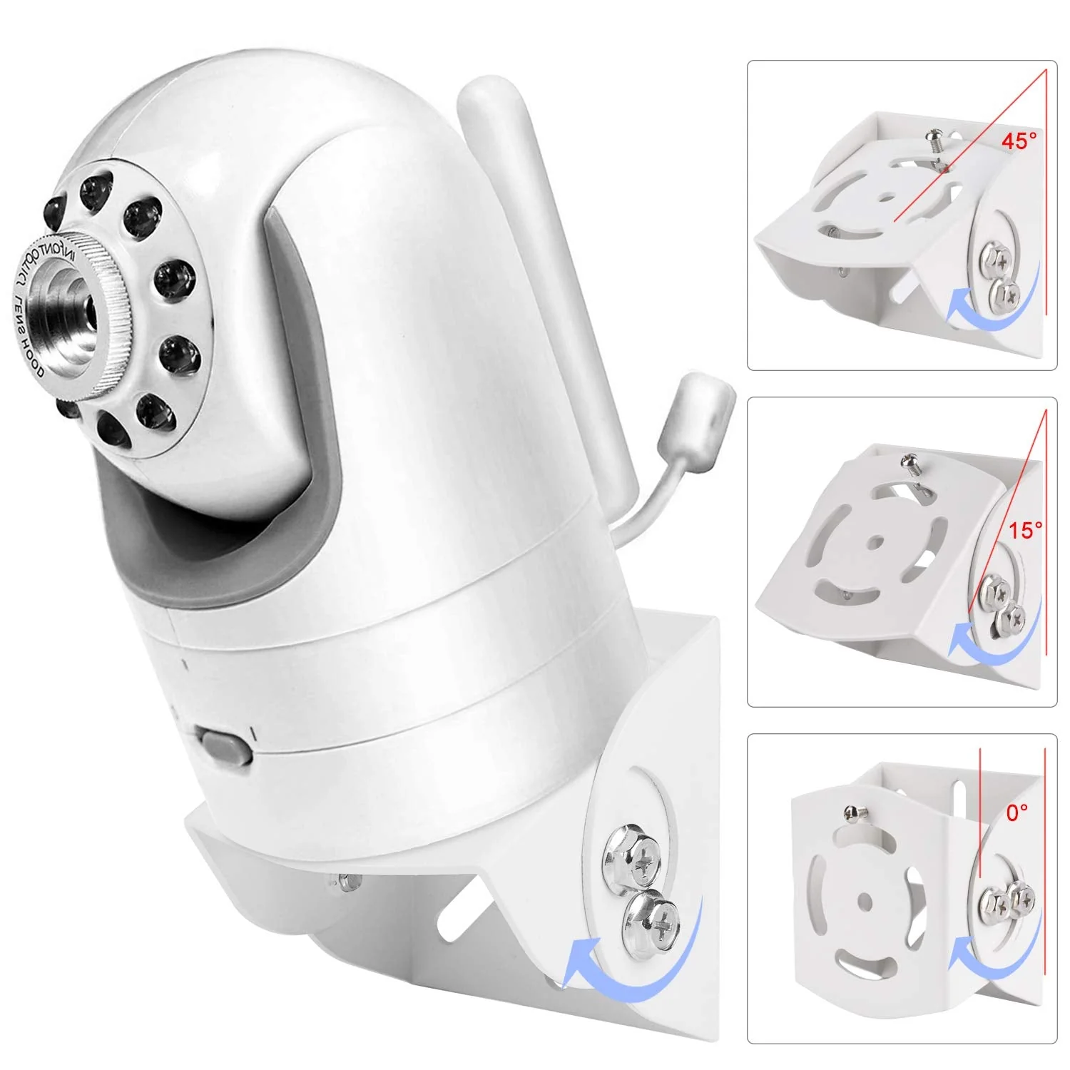 Adjustable Angle Mount for Infant Optics DXR-8, Motorola, Samsung, Babysense and Most Universal Monitors Camera, Aluminum Alloy Material - Image 3