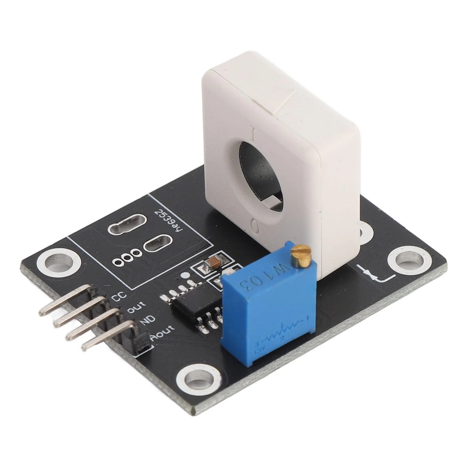 Adjustable Hall Effect Current Sensor Module, Short Circuit Overcurrent Protection, DC±100A, Hall Current Sensor Module Detector Board with Signal Output Indicator