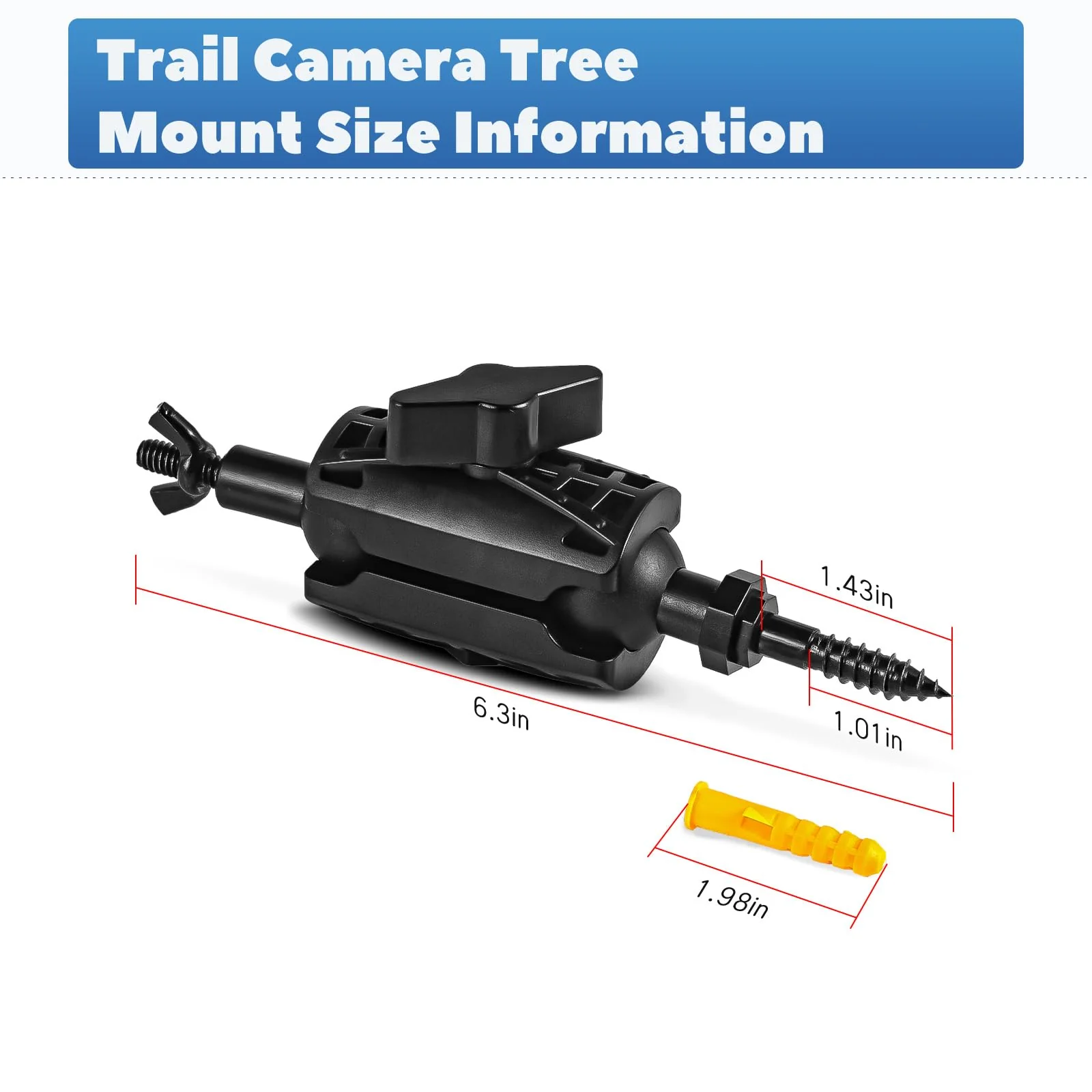 Adjustable Trail Camera Tree Mount: Game Camera Outdoor Mounting Bracket Holder with Double 360° Swivel Tilt Ball Joints, 1 Pack - Image 6