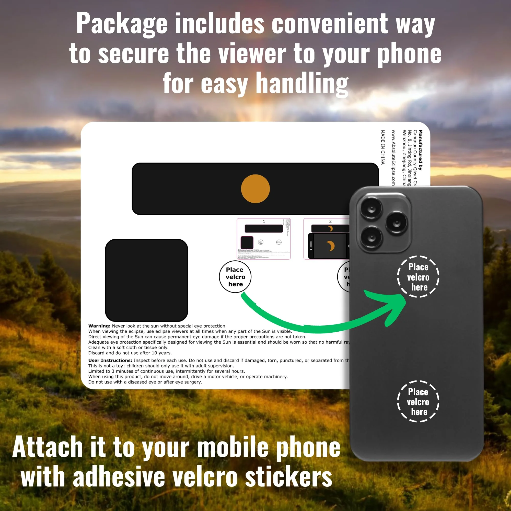 Advanced Solar Eclipse Photography 2in1 Filter and Viewer for Smartphones – AAS recognised Vendor, Universal Design Fits iPhone, Samsung, and Any Other Mobile Phones (Astronaut) Astronaut - Image 2